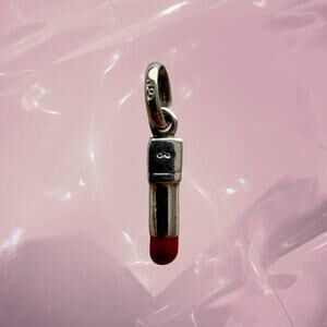 Vintage Y2K coquette Red lipstick beauty lucky charm Links of London